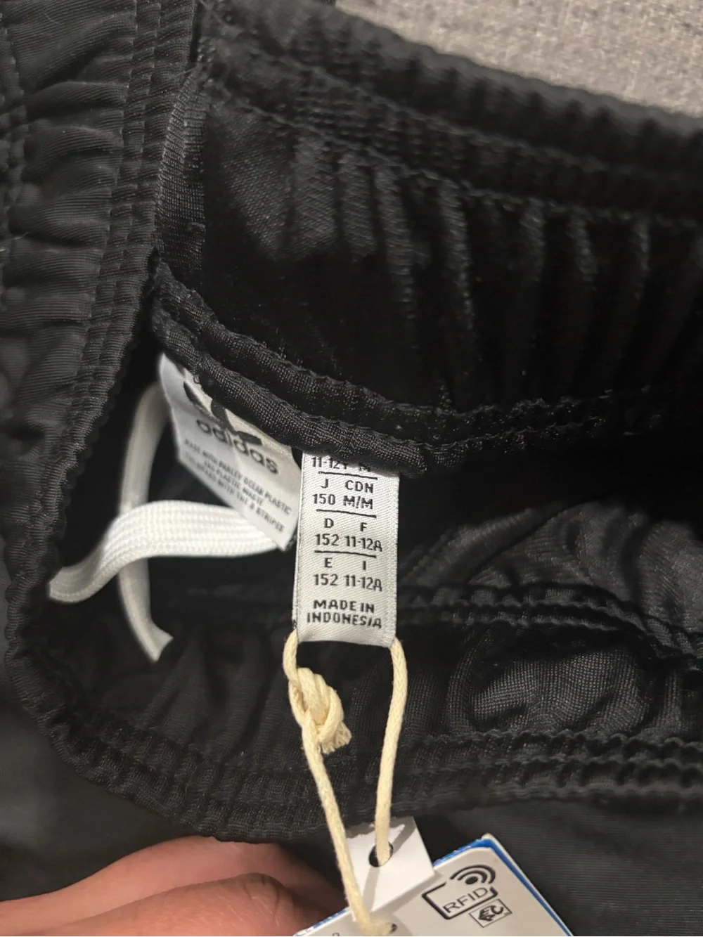 adidas Black Jogger Pants with White 3-Stripes